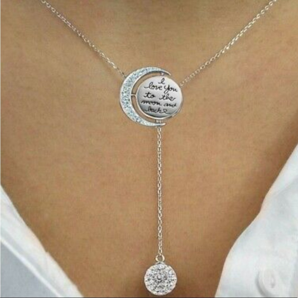 NWT 18K White Gold Filled Infinity Necklace